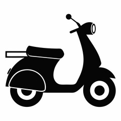 Scooter Silhouette Vector Illustration Modern Transport Design