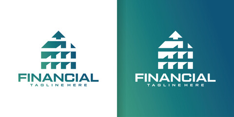 Fototapeta premium Growth logo. Real estate investment logo template