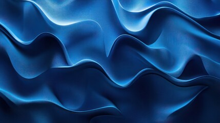 Fototapeta premium A close-up of flowing blue fabric, showcasing texture and movement.