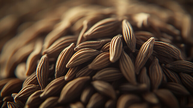 Cumin: With a warm, earthy aroma and slightly bitter flavor, cumin seeds are used whole or ground.