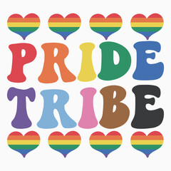 Pride tribe svg retro t shirt design