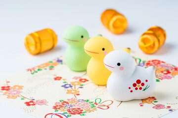 巳年（へびどし）の年賀状素材　干支
