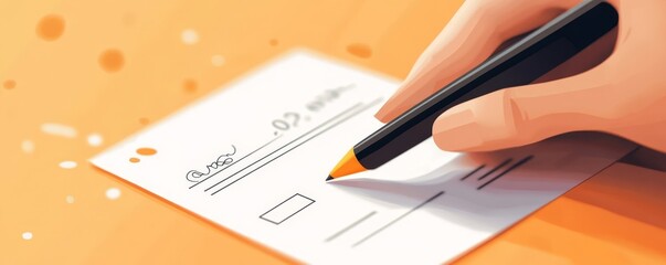 Writing Money Cheque. Sign Check, Generative AI