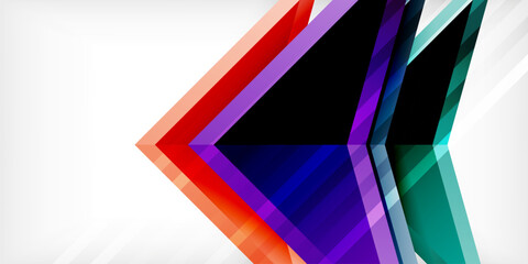 Abstract background color triangles and arrows composition. Vector Illustration For Wallpaper, Banner, Background, Card, Book Illustration, landing page