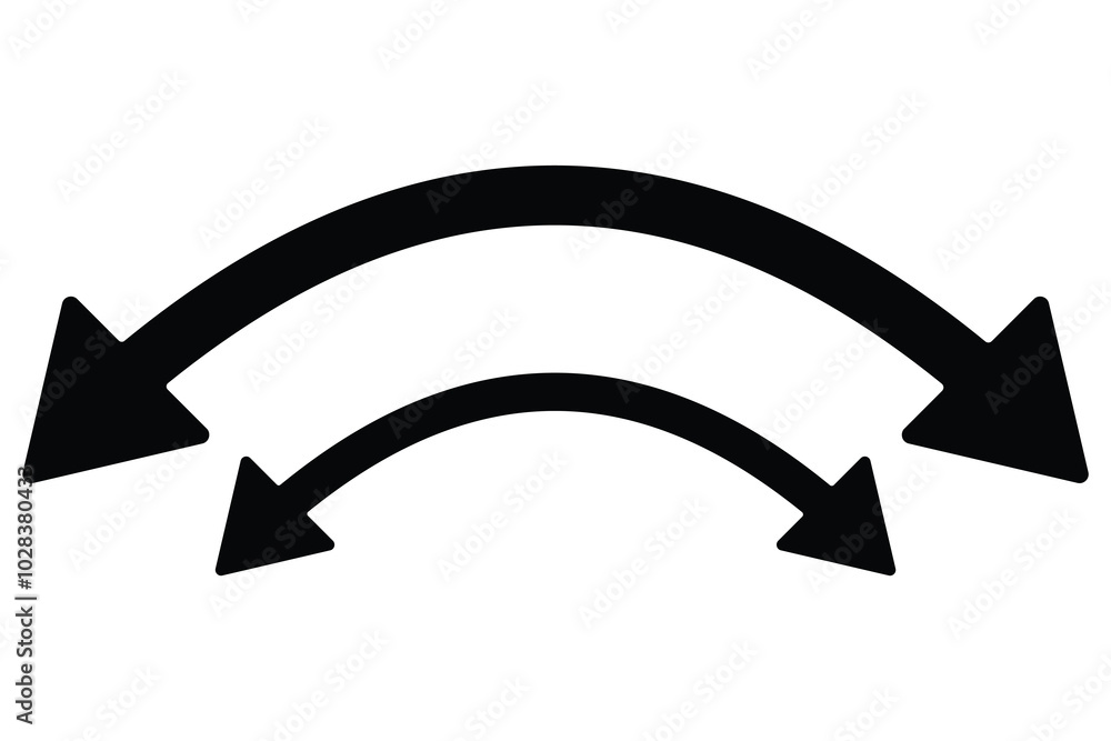 Poster double arrow icon set . 2 side arrow icon. two side arrows icon vector. left right arrows vector ico