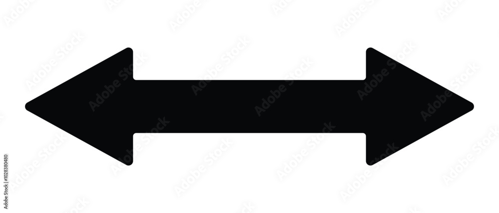 Aufkleber double side arrow icon. 2 side arrow icon. left - right side arrows icon vector. arrow sign, vector 