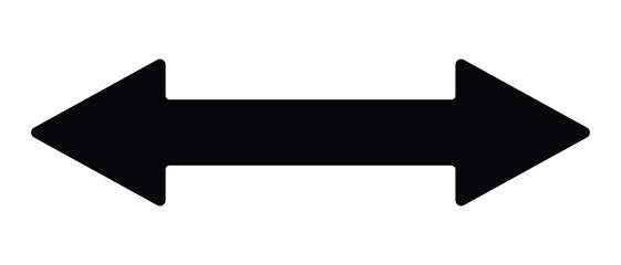 Double side arrow icon. 2 side arrow icon. Left - right side arrows icon vector. Arrow sign, Vector illustration.