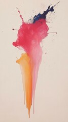 Obraz premium Splash of Colorful Liquid Flowing in Mid-Air