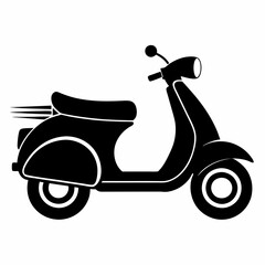 Modern Scooter Silhouette Vector Illustration