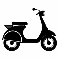 Modern Scooter Silhouette Vector Illustration