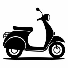 Modern Scooter Silhouette Vector Illustration