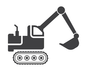 Obraz premium excavator machine digger icon