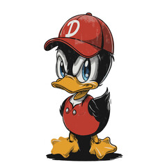 This is a Duck vector t-shirt design .