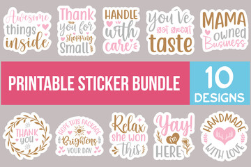 Printable sticker bundle retro t shirt design