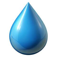 blue water drop 3d render icons in cartoon plastic style minimal isolated on transparent white background, clipping path