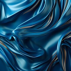 Fototapeta premium Abstract liquid metal forms framed in glossy black. Smooth, flowing shapes with reflections. Background of sleek, fluid motion