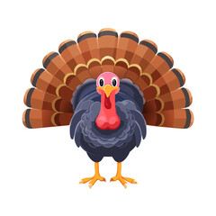 Turkey domestic bird vector illustration