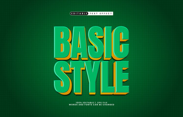 basic style editable text effect with a simple and modern text style