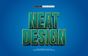 neat design editable text effect with a simple and modern text style
