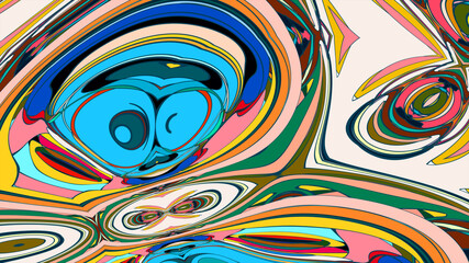 Colorful abstract psychedelic fluid background for music festival 