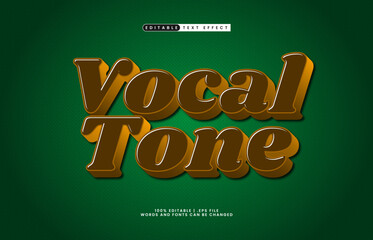 vocal tone editable text effect with a music and sound text style