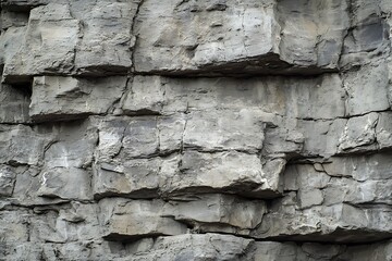 Fototapeta premium Rugged Grey Cliff Face Texture.