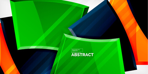 Vector abstract color geometric shapes. Illustration For Wallpaper, Banner, Background, Card, Book Illustration, landing page