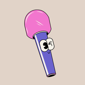 Naklejki Doodle cute character illustration microphone sticker