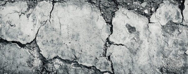 Obraz premium cracked damaged concrete wall texture
