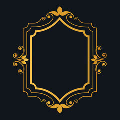 Luxury Gold Border Design for Invitations and Certificates