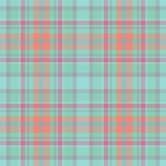 Plaid seamless pattern. Check fabric texture. Vector textile print.