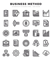 Business Method elements. Lineal web icon set. Simple vector illustration.