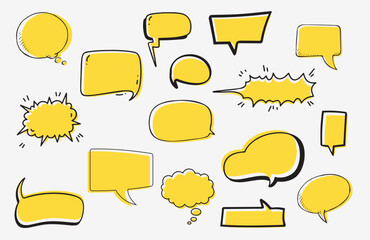 Speech bubble, flat outline , comic bubble 