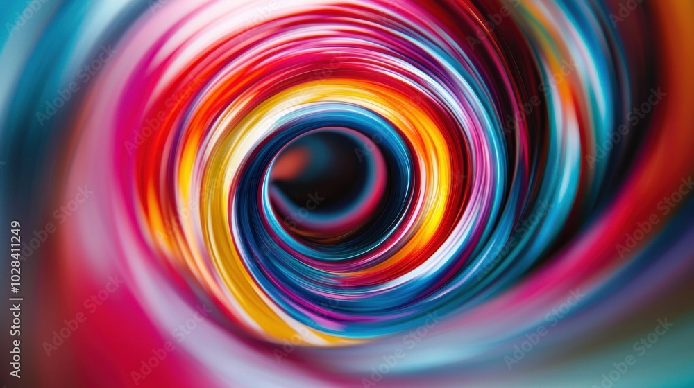 Poster a swirling vortex of colors and shapes blending together, representing the dynamic and evolving natu