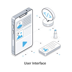 User Interface Isometric stock illustration. EPS File stock illustration