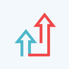 Growth Arrow icon vector art image.