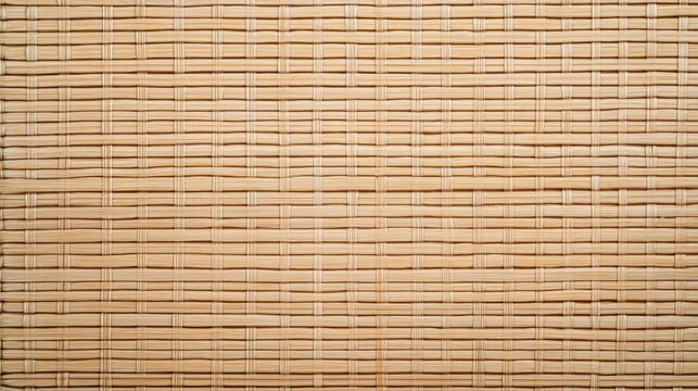 Bamboo Mat Fragment - Natural Kitchen Accessory with Textured Background