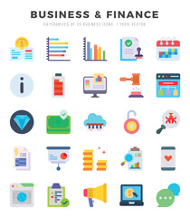 Business & Finance icon pack for your website. mobile. presentation. and logo design.