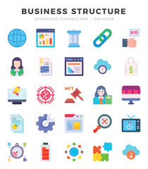 Business Structure Icon Bundle 25 Icons for Websites and Apps