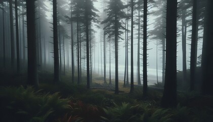 Obraz premium Fog in nature background