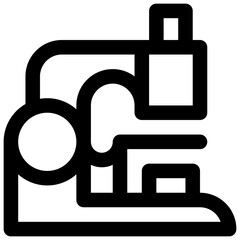 Microscope. Editable stroke vector icon.