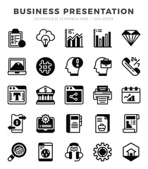 Business Presentation Icon Bundle 25 Icons for Websites and Apps