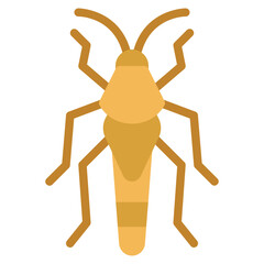 Yellow Insect Illustration with Detailed Features