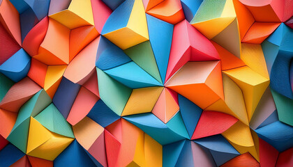 Bold Abstract Geometric Pattern with Bright Colors