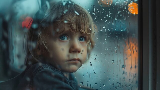 Quiet contemplation in a cozy yellow hoodie, awaiting the world outside