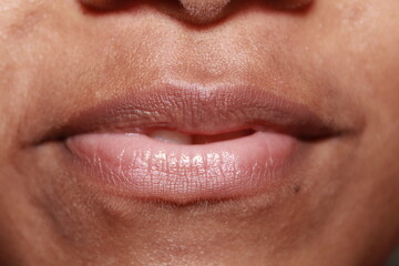 lips a macro shot of Indian teenage girl mouth, expression lips, lip expression, lips expressions, expensive lips.