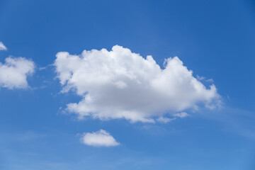 Blue sky background with tiny clouds, Nature cloud blue sky background, Blue Sky with Fluffy White Clouds on a Sunny Summer Day