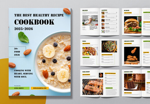 Kitchen Recipe Cookbook Layout