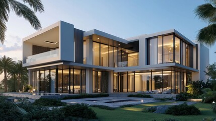 Fototapeta premium Modern villa in Dubai