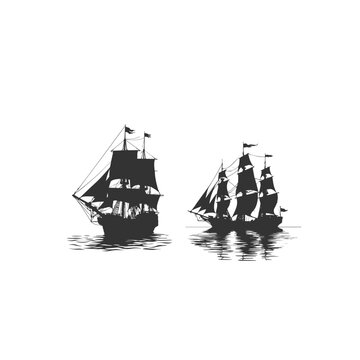 recommend clip art: silhouette of a ship